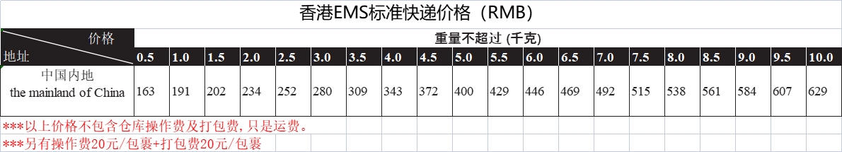 香港直郵內(nèi)地價格 香港直郵內(nèi)地價格